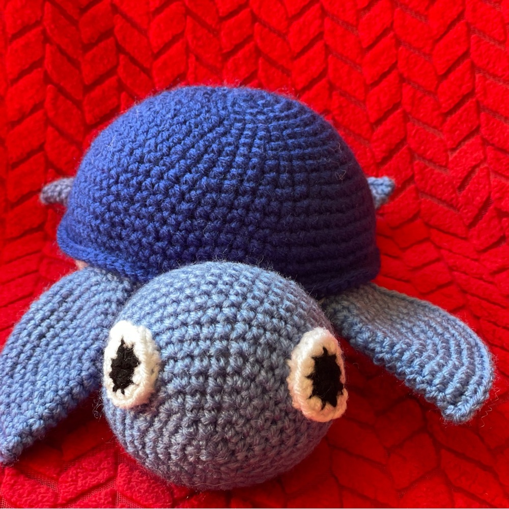 Handmade crochet turtle